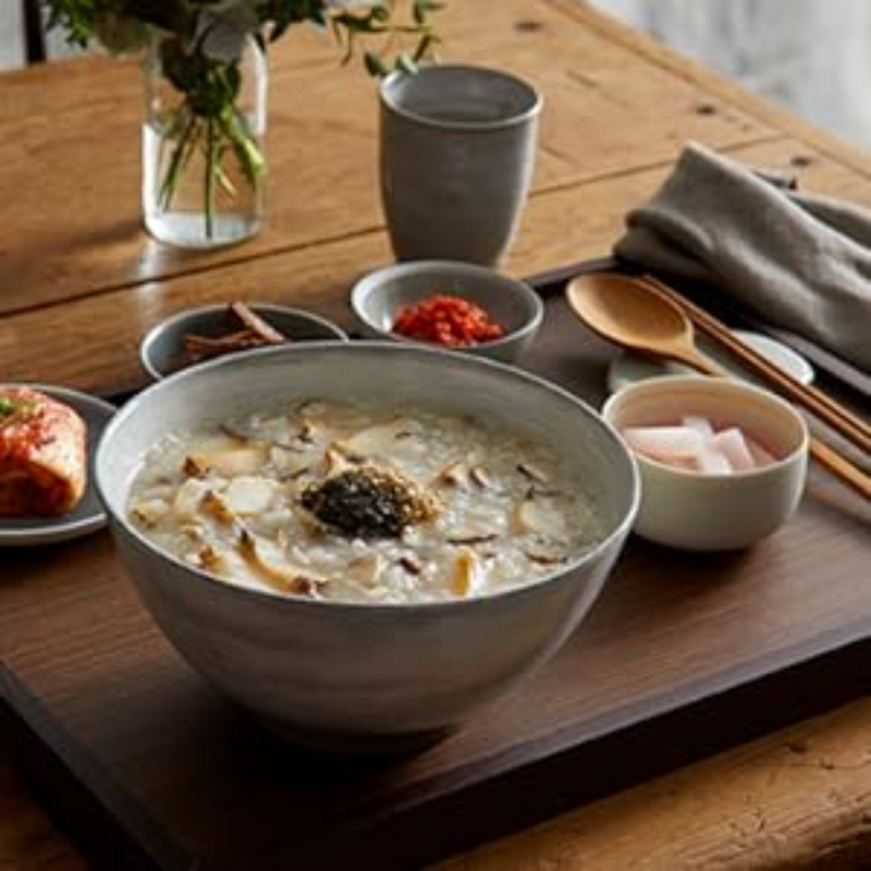 BONJUK Abalone & Mushroom (Juk) Rice Porridge - Ready to eat meal (300g), Easy to prepare porridge pouch