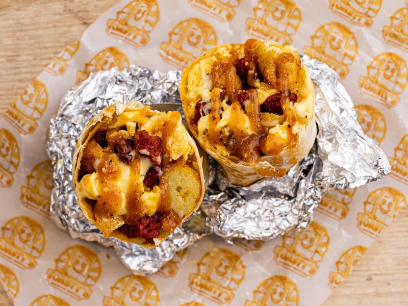 Spicy Chorizo Breakfast Burrito