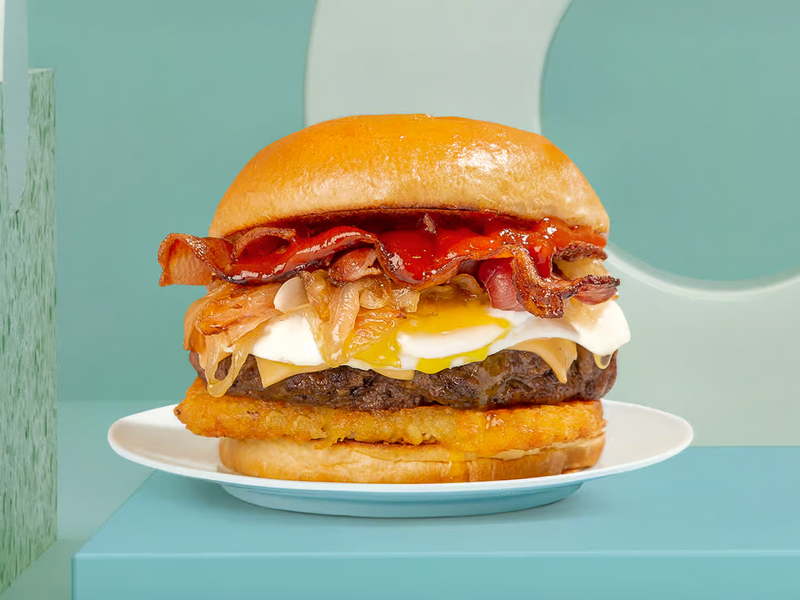 Meat Lovers Breakfast Burger