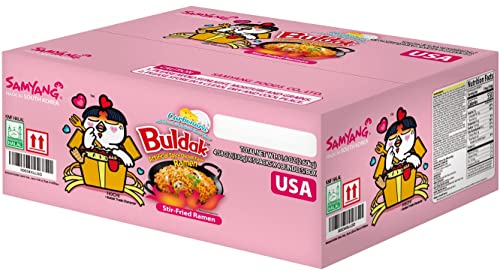 Samyang Buldak Jjajang Korean Spicy Hot Chicken Stir-Fried Noodles 4.94oz (Pack of 5)