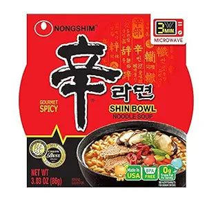 NONG SHIM Shin Ramen Bowl, 농심 신라면 86g (Pack of 12)