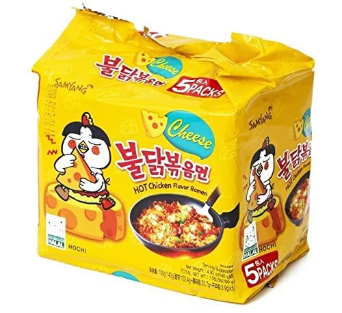 [SAMYANG] Buldak Ramen Noodles Multi Cheese, 삼양 불닭볶음면 멀티 치즈 (153g) (Pack of 5)