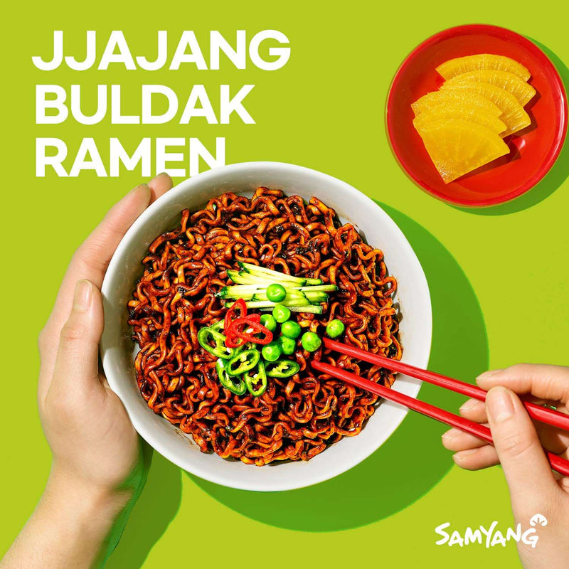 SAMYANG Buldak Chicken Flavor Ramen Noodles Multi Jiajang, 삼양 불닭볶음면 멀티 짜장 (153g) (Pack of 5)