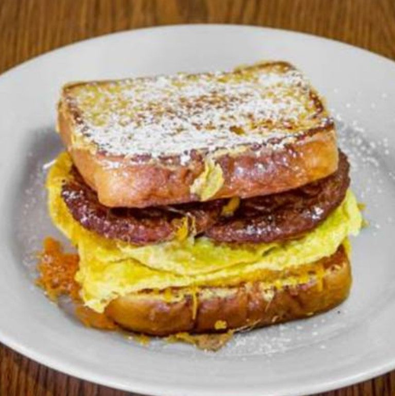 Sausage, Egg, and Cheese French Toast Sandwich