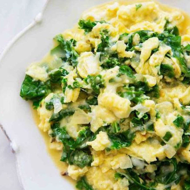 Spinach and Scrambled Eggs